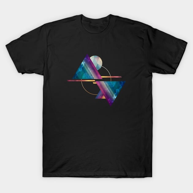 Echo Chamber - Abstract Geometric Mountains T-Shirt by directdesign